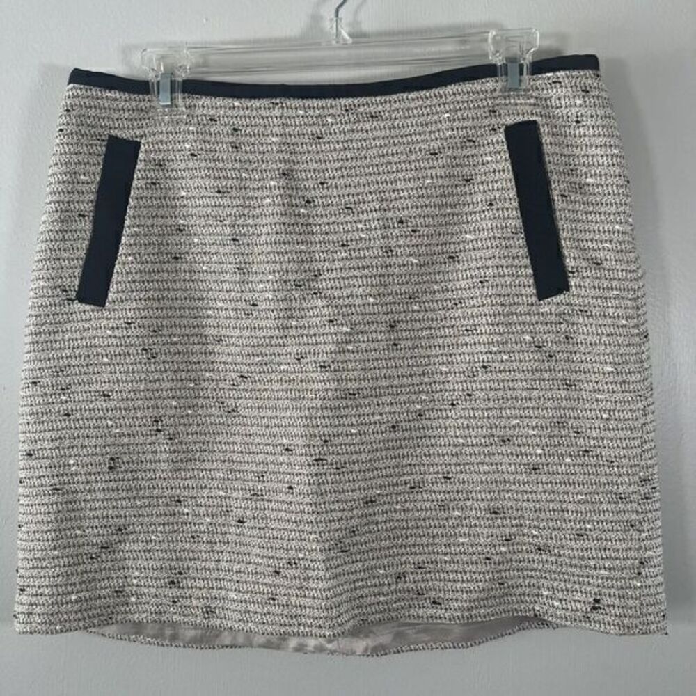 Banana Republic Skirt Sz 10‎ Metallic Shimmer Tweed Pencil Straight A Line Mini